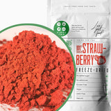 Gevriesdroogd fruitpoeder Aardbeienpoeder | Gevriesdroogd Aardbeienpoeder Aardbeienpoeder | Aardbeienpoeder Smoothie Aardbeienpudding Gedroogd fruit (100g) Gedehydrateerde producten Naty Shop 100G