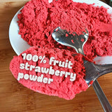 Gevriesdroogd fruitpoeder Aardbeienpoeder | Gevriesdroogd Aardbeienpoeder Aardbeienpoeder | Aardbeienpoeder Smoothie Aardbeienpudding Gedroogd fruit (100g) Gedroogde producten Naty Shop