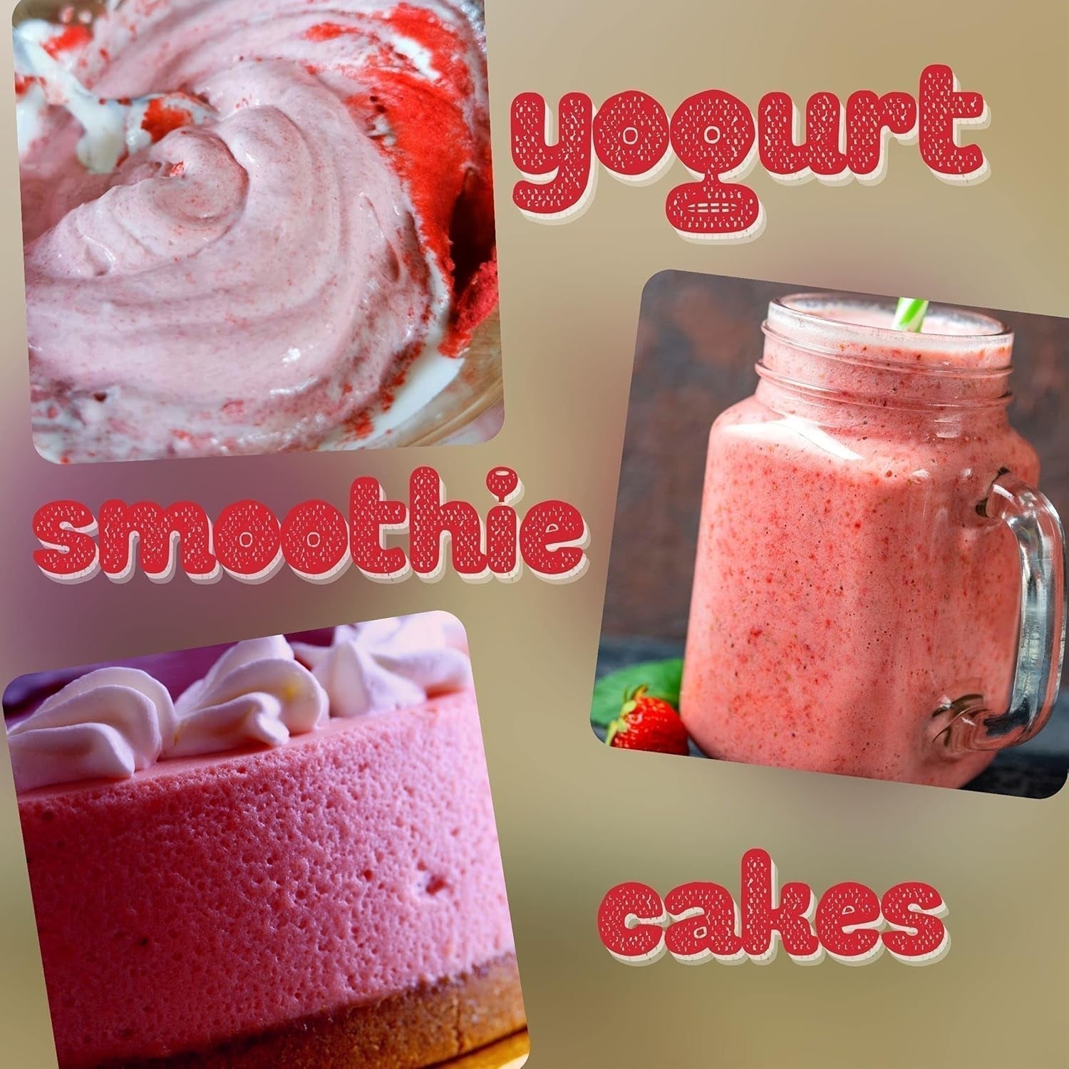 Gevriesdroogd fruitpoeder Aardbeienpoeder | Gevriesdroogd Aardbeienpoeder Aardbeienpoeder | Aardbeienpoeder Smoothie Aardbeienpudding Gedroogd fruit (100g) Gedroogde producten Naty Shop