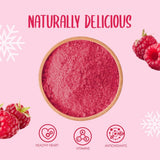 Gevriesdroogd frambozenpoeder 100g - Gevriesdroogd fruitpoeder - Gevriesdroogd frambozenpoeder voor bakken, smoothies en muesli - 100% natuurlijk frambozenpoeder zonder toevoegingen Gedroogde producten Naty Shop