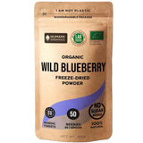 Biologisch wilde bosbessenpoeder, gevriesdroogde hele bosbessen, 100% rauwe voedselkwaliteit, rijk aan antioxidanten en vitamine C, geen toegevoegde suikers, geoogst in Noord-Europa Naty Shop gedehydrateerde producten 125 gram