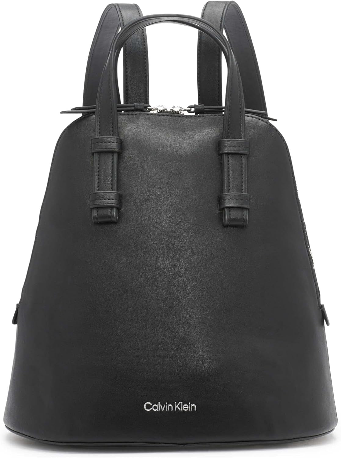 Calvin Klein Zina-rugzak voor dames, damestassen Naty Shop zwart/zilver, one size fits all
