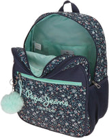 Pepe Jeans Alenka schoolrugzak met trolley, blauw, 30 x 40 x 12 cm, polyester, 14,4 l, blauw, schoolrugzak met trolley Premium rugzakken en schooltassen Naty Shop