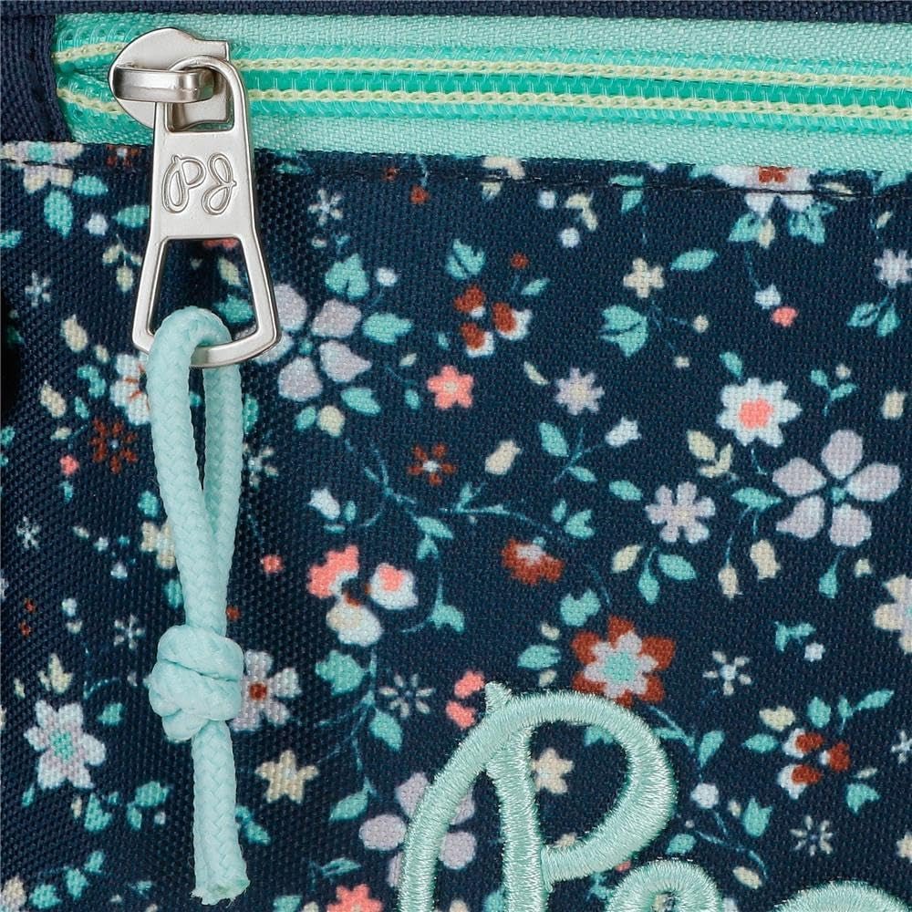 Pepe Jeans Alenka schoolrugzak met trolley, blauw, 30 x 40 x 12 cm, polyester, 14,4 l, blauw, schoolrugzak met trolley Premium rugzakken en schooltassen Naty Shop