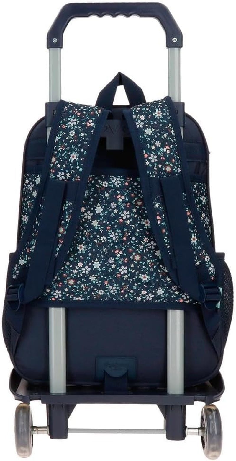 Pepe Jeans Alenka schoolrugzak met trolley, blauw, 30 x 40 x 12 cm, polyester, 14,4 l, blauw, schoolrugzak met trolley Premium rugzakken en schooltassen Naty Shop