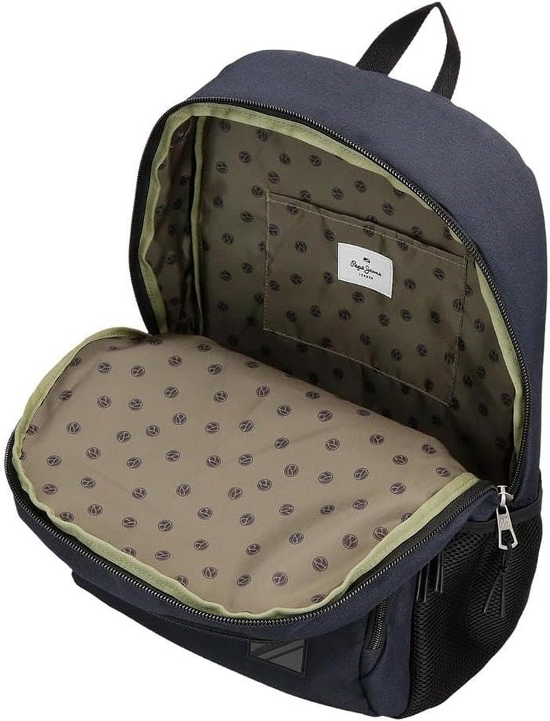Pepe Jeans Cromwell schoolrugzak, dubbel compartiment, zwart, 33 x 46 x 15 cm, polyester, 22,77 l, zwart, één maat, dubbel compartiment schoolrugzak Premium rugzakken en boekentassen Naty Shop