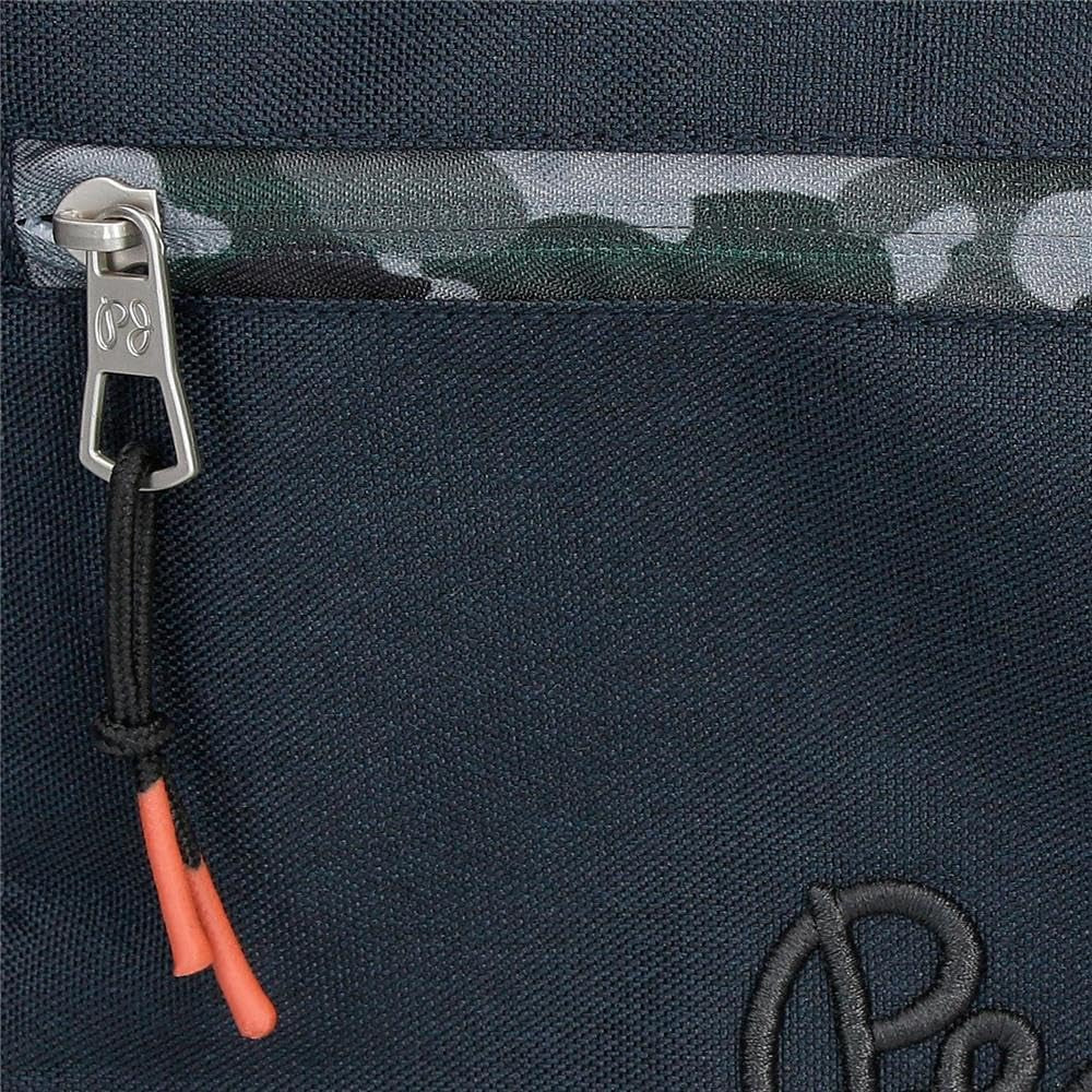 Pepe Jeans Cromwell schoolrugzak, dubbel compartiment, zwart, 33 x 46 x 15 cm, polyester, 22,77 l, zwart, één maat, dubbel compartiment schoolrugzak Premium rugzakken en boekentassen Naty Shop