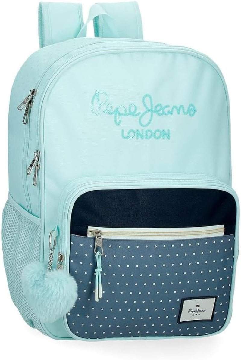 Pepe Jeans Dalma Schoolrugzak Kinderrugzak gemaakt van polyester, brede en verstelbare verstelbare banden, voorvak. Van Joumma Bags Premium rugzakken en schooltassen Naty Shop Schulrucksack