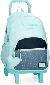 Pepe Jeans Dalma Schoolrugzak Kinderrugzak gemaakt van polyester, brede en verstelbare verstelbare banden, voorvak. Van Joumma Bags Premium rugzakken en boekentassen Naty Shop Rucksack 45 + Wagen