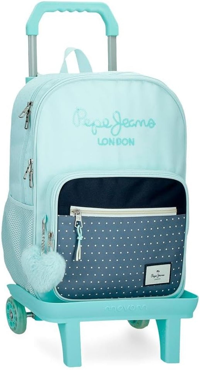Pepe Jeans Dalma Schoolrugzak Kinderrugzak gemaakt van polyester, brede en verstelbare verstelbare banden, voorvak. Van Joumma Bags Premium rugzakken en schooltassen Naty Shop Rugzak 40 + Wagen