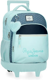 Pepe Jeans Dalma Schoolrugzak Kinderrugzak gemaakt van polyester, brede en verstelbare verstelbare banden, voorvak. Van Joumma Bags Premium rugzakken en schooltassen Naty Shop Rugzak Mit Rollen