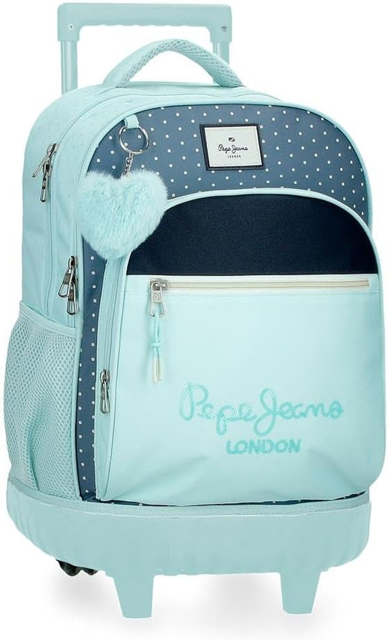 Pepe Jeans Dalma Schoolrugzak Kinderrugzak gemaakt van polyester, brede en verstelbare verstelbare banden, voorvak. Van Joumma Bags Premium rugzakken en schooltassen Naty Shop Rugzak Mit Rollen