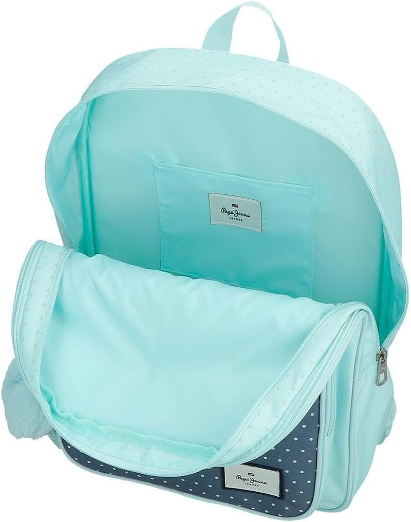 Pepe Jeans Dalma Schoolrugzak Kinderrugzak gemaakt van polyester, brede en verstelbare verstelbare banden, voorvak. Van Joumma Bags Naty Shop premium rugzakken en schooltassen