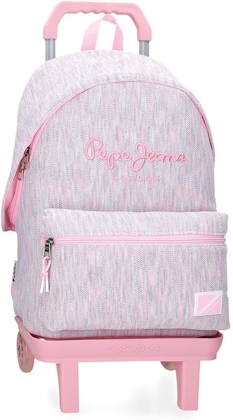 Pepe Jeans Miri schoolrugzak, roze, 31 x 44 x 17,5 cm, polyester, 22,79 l, roze, schoolrugzak Premium rugzakken en schooltassen Naty Shop Rucksack 42 + Trolley