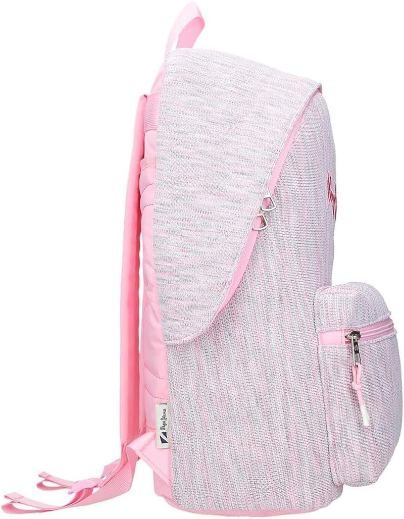 Pepe Jeans Miri schoolrugzak, roze, 31 x 44 x 17,5 cm, polyester, 22,79 l, roze, schoolrugzak Premium rugzakken en schooltassen Naty Shop