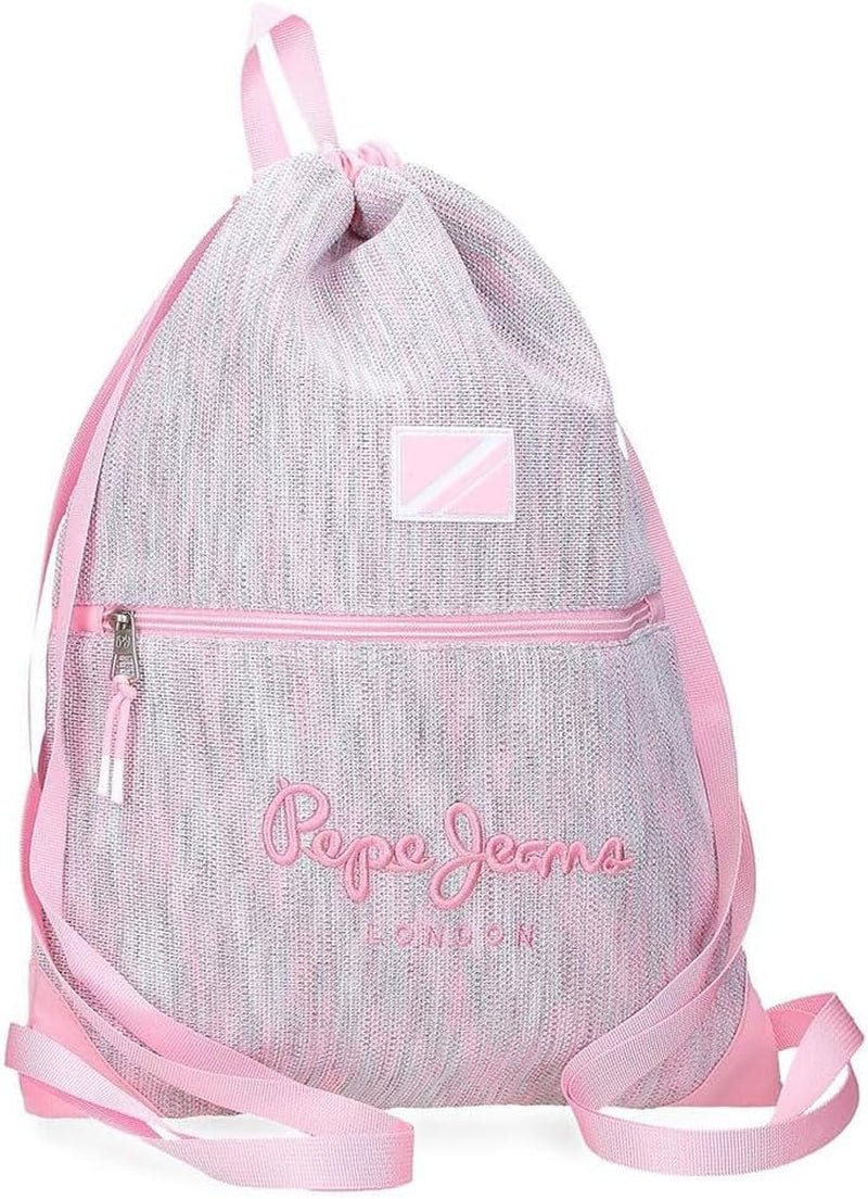 Pepe Jeans Miri schoolrugzak, roze, 31 x 44 x 17,5 cm, polyester, 22,79 l, roze, schoolrugzak Premium rugzakken en boekentassen Naty Shop Sack-Rucksack