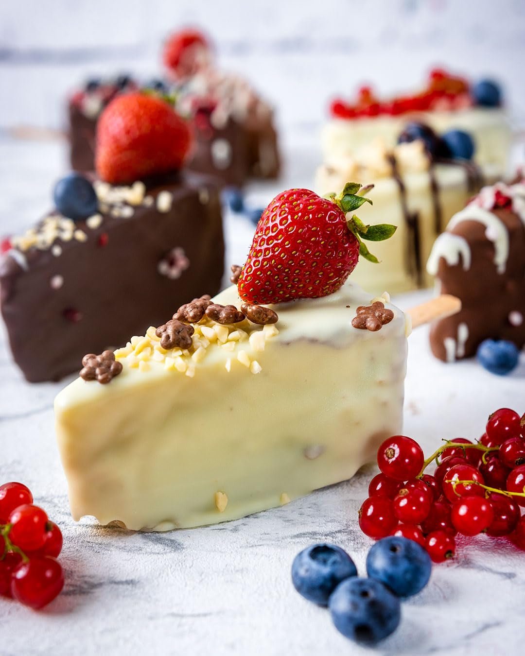 RUF Cake Glaze Bourbon Vanille, 100 g in een zak, magnetronbestendig, voor het glazuren en decoreren van koekjes, muffins en cakes, glutenvrij (pak van 4) Naty Shop Suikerpasta