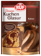 RUF Cake Glaze Bourbon Vanille, 100g in een zak, magnetronbestendig, voor het glazuren en decoreren van koekjes, muffins en cakes, glutenvrij Naty Shop Cacaosuikerpasta