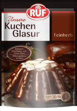 RUF Cake Glaze Bourbon Vanille, 100g in een zak, magnetronbestendig, voor het glazuren en decoreren van koekjes, muffins en cakes, glutenvrij Suikerpasta Naty Shop Fijne taart
