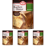 RUF Cake Glaze Hazelnoot, 100g in een zak, magnetronbestendig, voor het glazuren van taarten met noten, pralines en nigrés, glutenvrij (pak van 4) Suikerpasta Naty Shop Standaardtitel