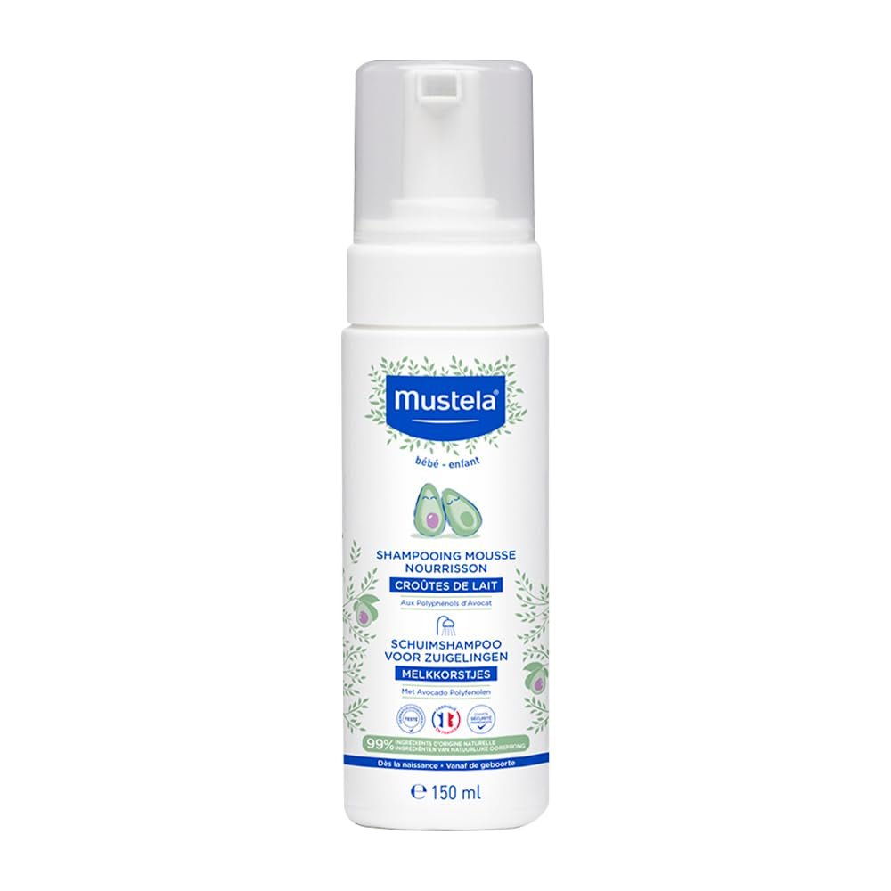 Mousseshampoo voor melkkorstjes, haar, baby's, kinderen, het hele gezin - Helpt melkkorst te verwijderen, zachte reiniging, zonder prikken (150ml) Kinderen - Bad- en huidverzorging Naty Shop 150 Ml (1 pakje)
