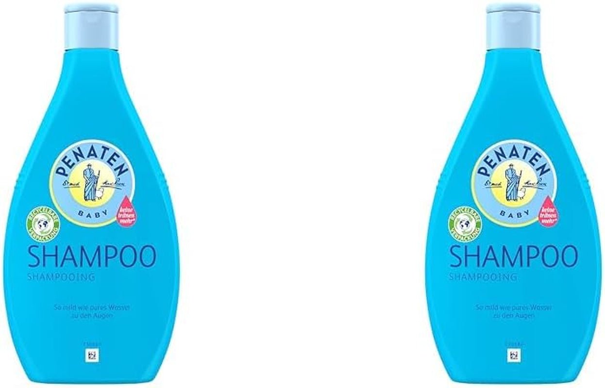 PENATEN shampoo (400 ml), extra zachte shampoo voor baby's, voor zacht en gemakkelijk kambaar haar, zo zacht als zuiver oogwater, in recyclebare verpakking (pak van 2) Kinderen - Bad- en huidverzorging Naty Shop Standaard titel
