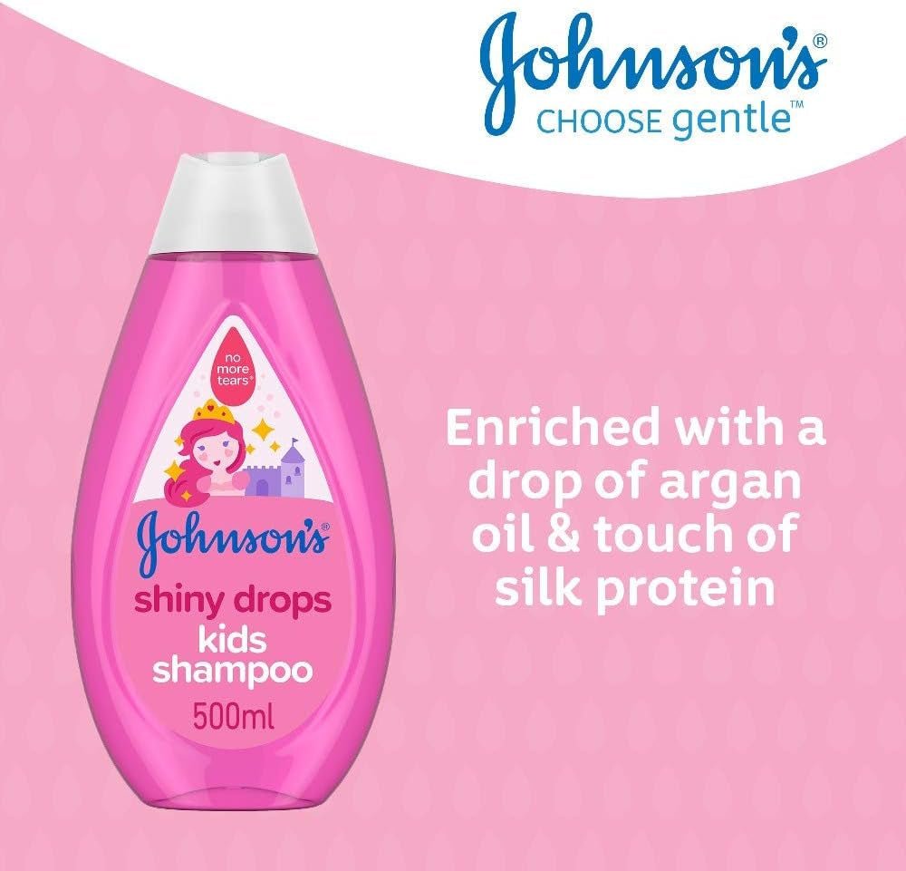 Johnson's Shiny Drops kindershampoo, 500 ml Kinderen - Bad- en huidverzorging Naty Shop