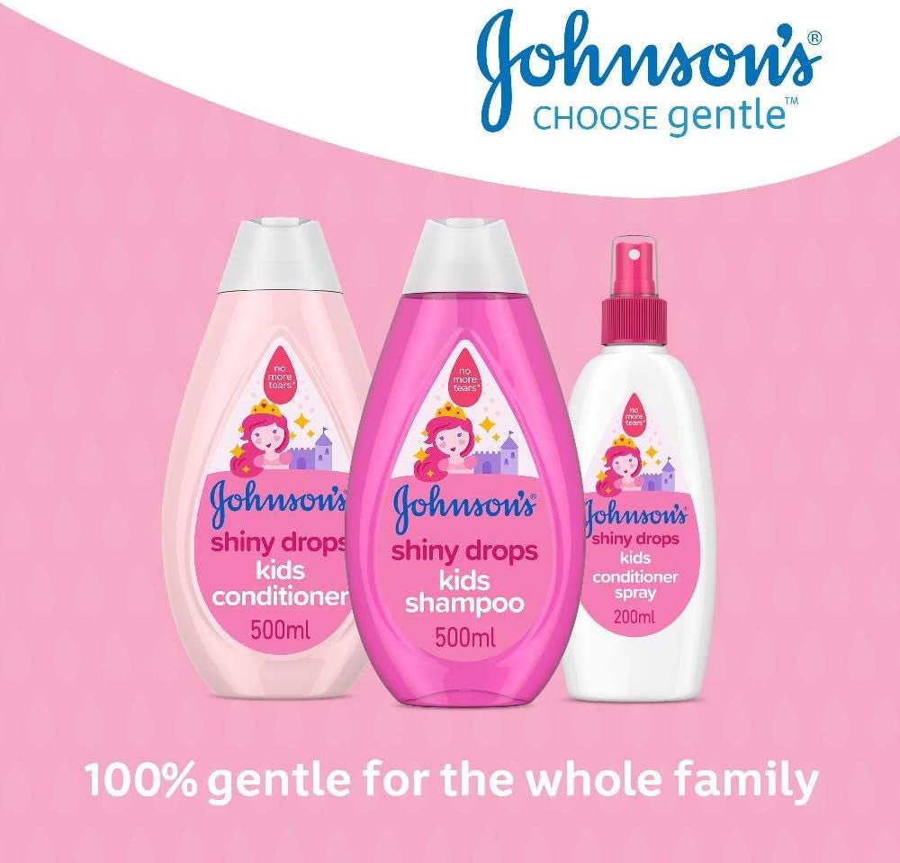Johnson's Shiny Drops kindershampoo, 500 ml Kinderen - Bad- en huidverzorging Naty Shop