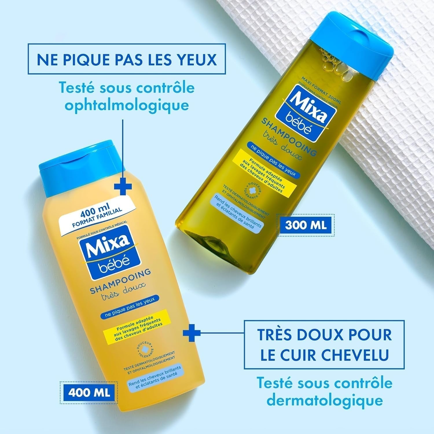 Shampoo voor kinderen Mixa, zeer zacht, 300 ml, 300 ml Kinderen - Bad- en huidverzorging Naty Shop