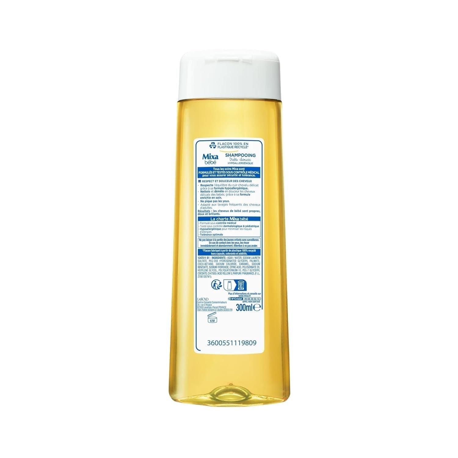 Mixa kindershampoo, hypoallergeen, 300 ml Kinderen - Bad- en huidverzorging Naty Shop