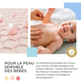 Shampoo en reinigingsgel 2 in 1 Daily Gentle Baby Shampoo & Cleansing Gel - vegan en biologisch - met 98% natuurlijke ingrediënten - Shampoo zonder tranen voor kinderen en baby's - 300 ml Kinderen - Bad- en huidverzorging Naty Shop