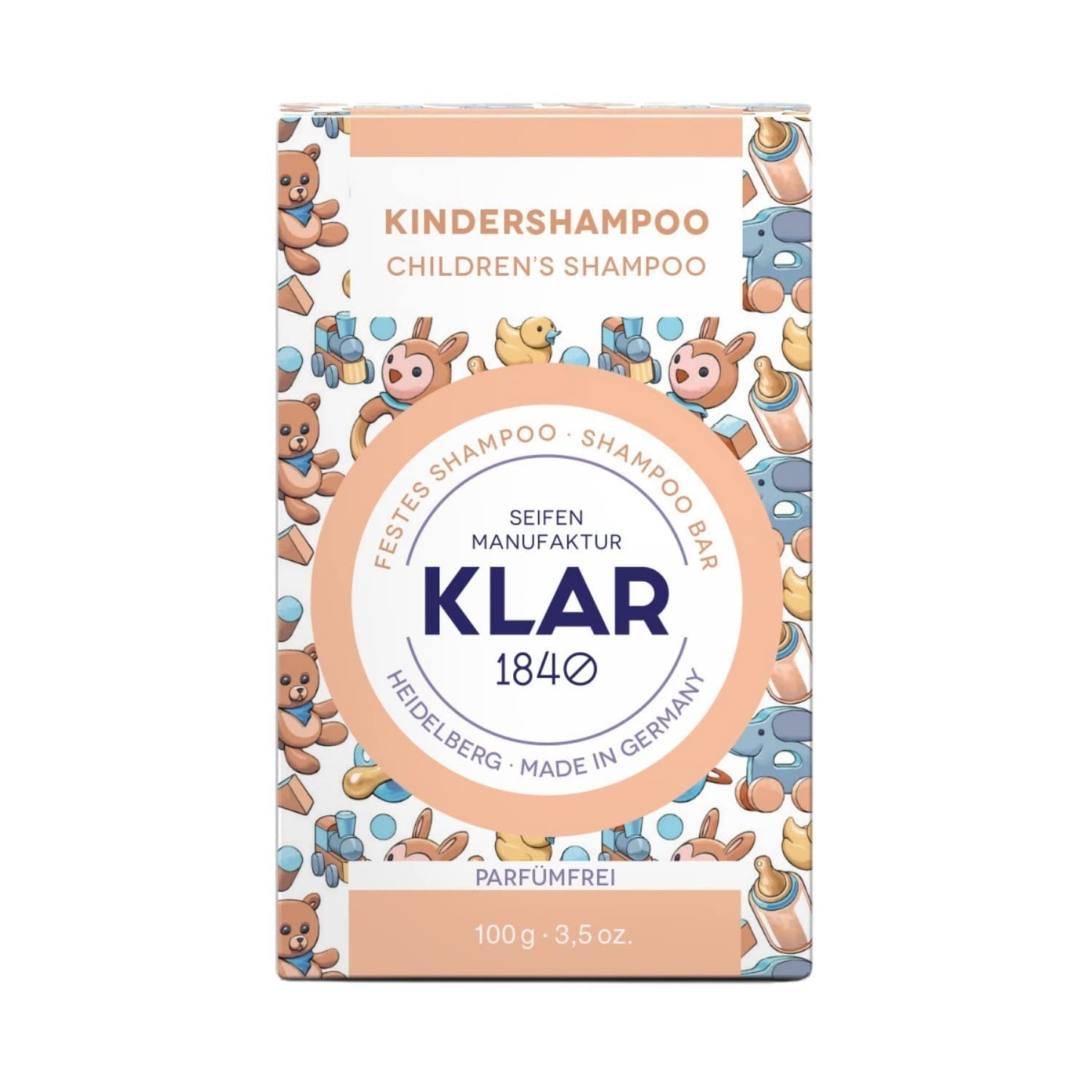 Klar's vaste shampoo voor kinderen zonder geur 100g Kinderen - Bad- en huidverzorging Naty Shop Standaard titel