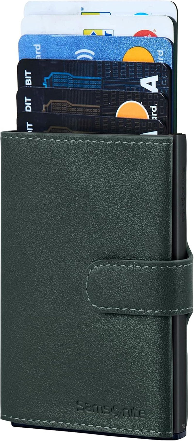 Samsonite Alu Fit SLG - Portemonnee, 10,2 cm, groen (Climbing Ivy) Herenportemonnee Naty Shop