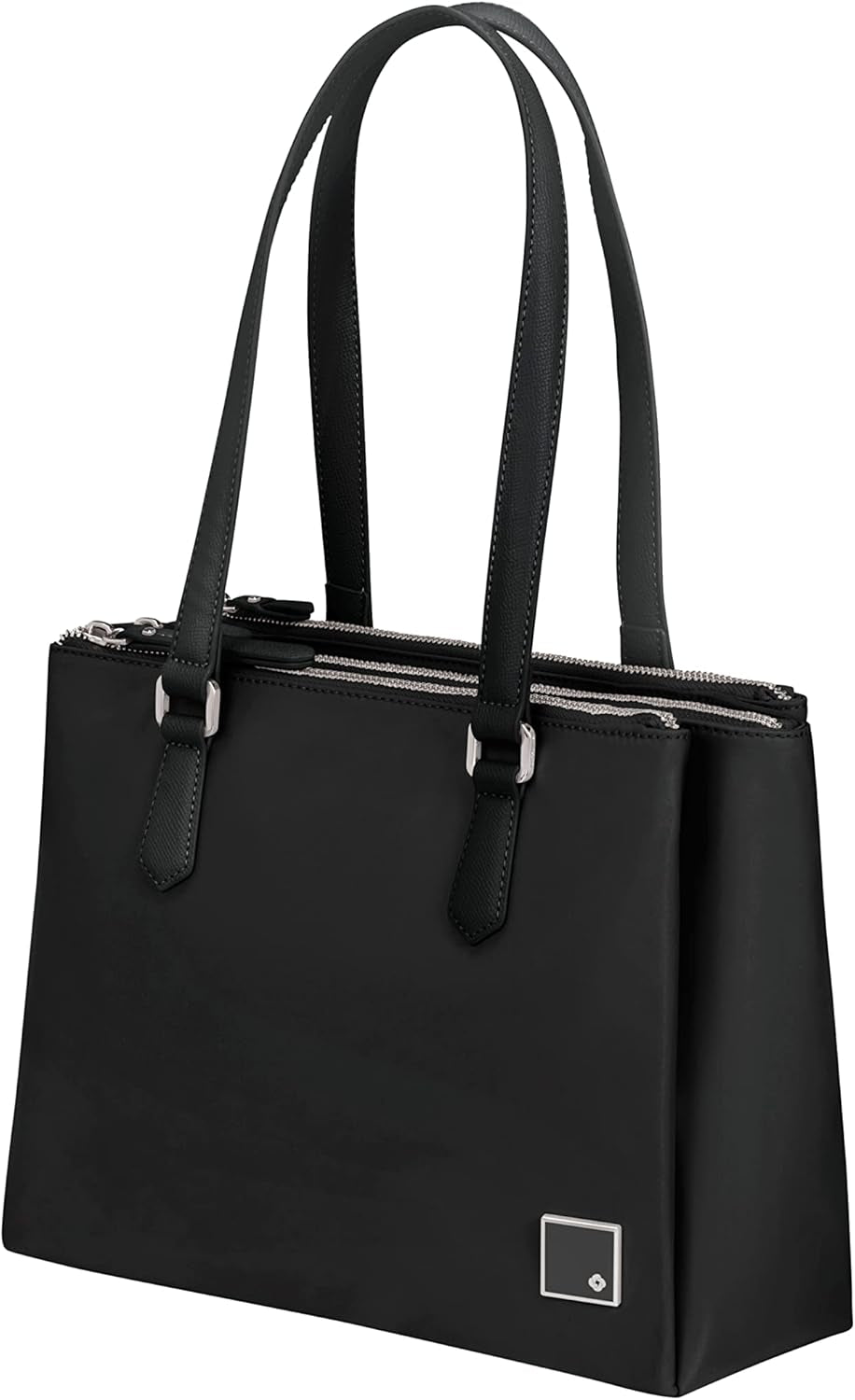 Samsonite Essentially Karissa - Schoudertas met 3 vakken, 34 cm, zwart (zwart) Tassen Dames Naty Shop Zwart (zwart)