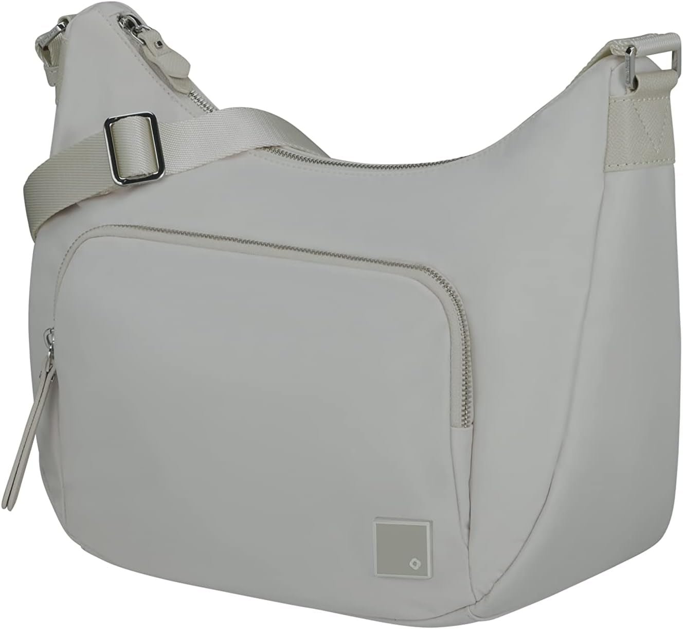 Samsonite Essentially Karissa - Schoudertas M, 36 cm, zwart (zwart) Tassen Dames Naty Shop Grijs (Dove Grey) Schoudertas M