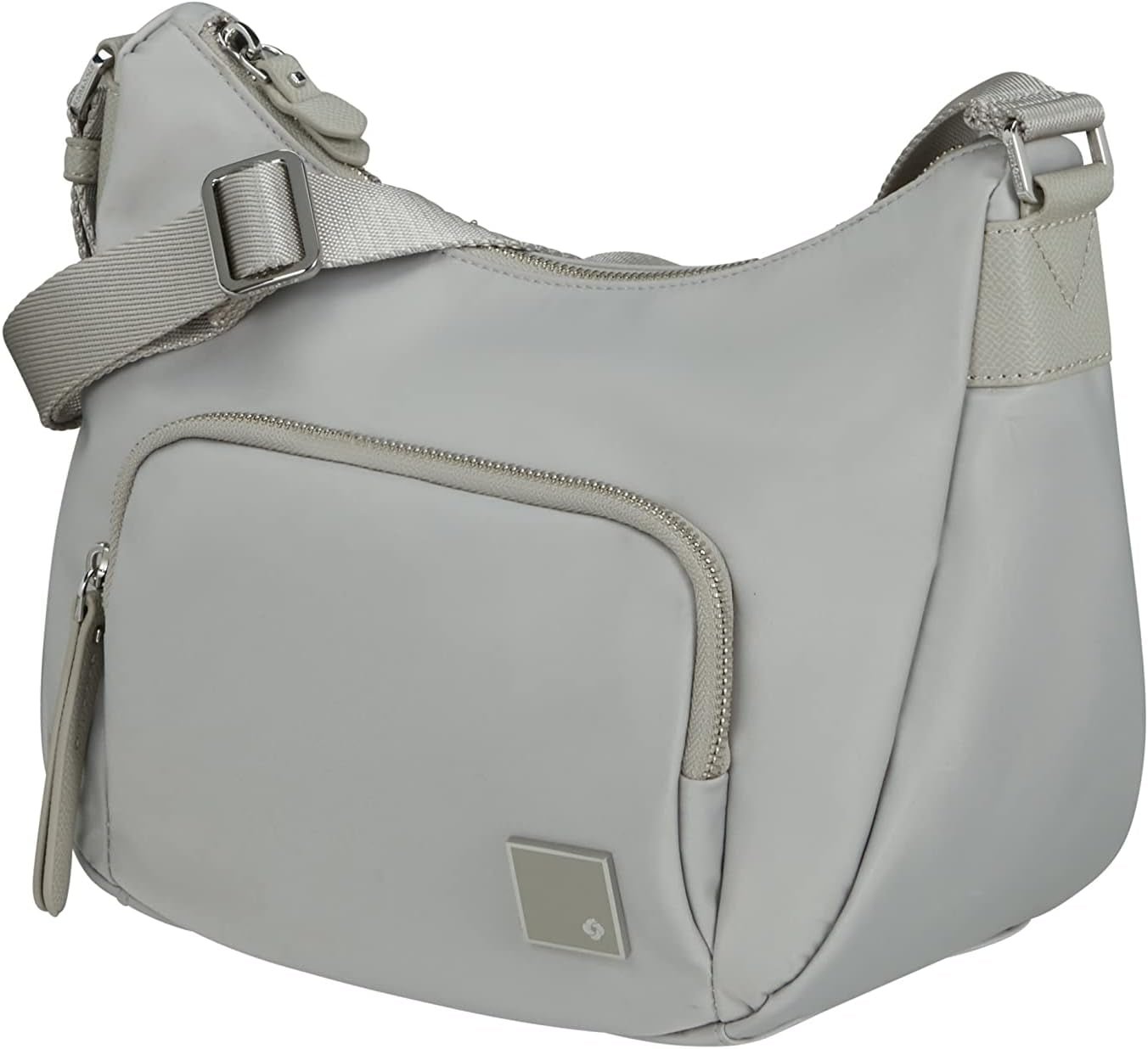Samsonite Essentially Karissa - Schoudertas M, 36 cm, zwart (zwart) Tassen Dames Naty Shop Grijs (Dove Grey) Schoudertas S