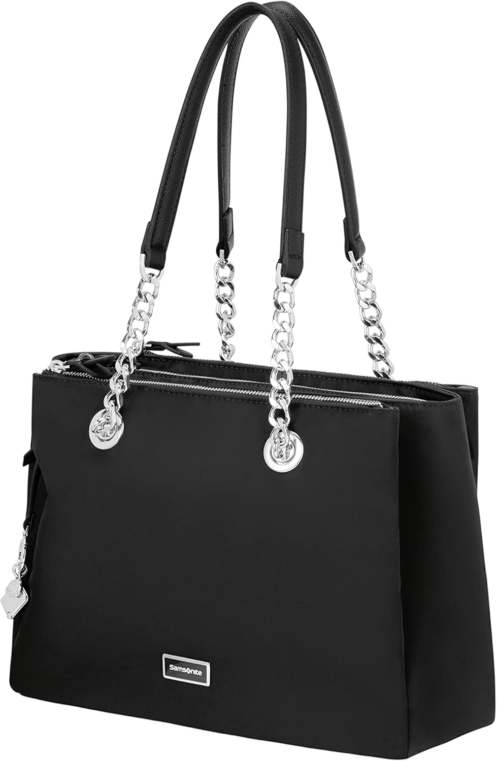 Samsonite Dames Karissa 2.0 - Schoudertas Bagage- Messenger Bag (pak van 1) Damestassen Naty Shop Zwart (Eco Zwart) 34