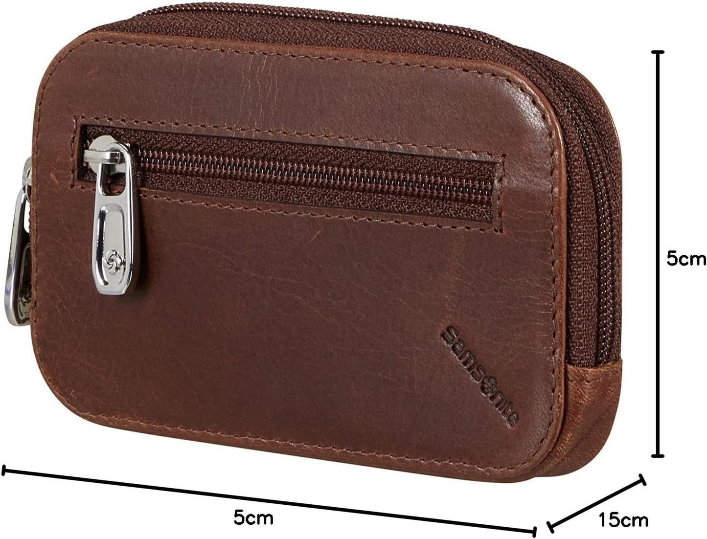 Samsonite Veggy SLG - Portemonnee, 11,6 cm, bruin (donkerbruin) Herenportemonnee Naty Shop