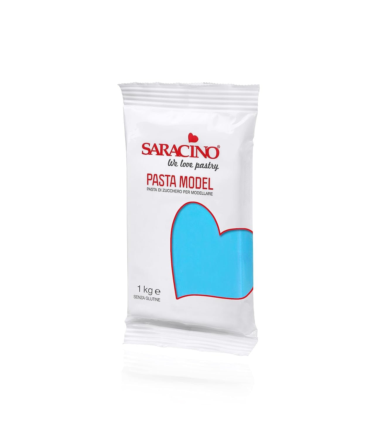 Saracino Fondant Model Lichtblauw Voor het modelleren 1 kg Glutenvrij Made In Italy... Suikerpasta Naty Shop Standaard titel