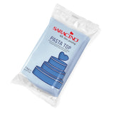 Saracino fondanttopje, suikerpasta voor het bestrijken van 1 kg, gemaakt in Italië suikerpasta Naty Shop blauw