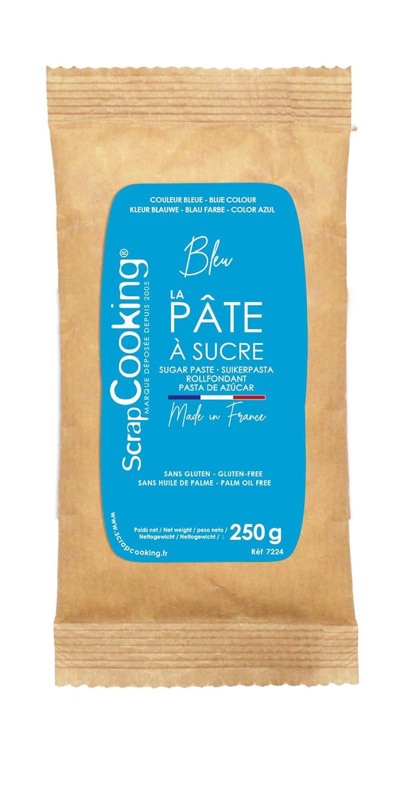 SCRAP COOKING Suikerpasta, blauw, 250 gram Suikerpasta Naty Shop Standaardtitel