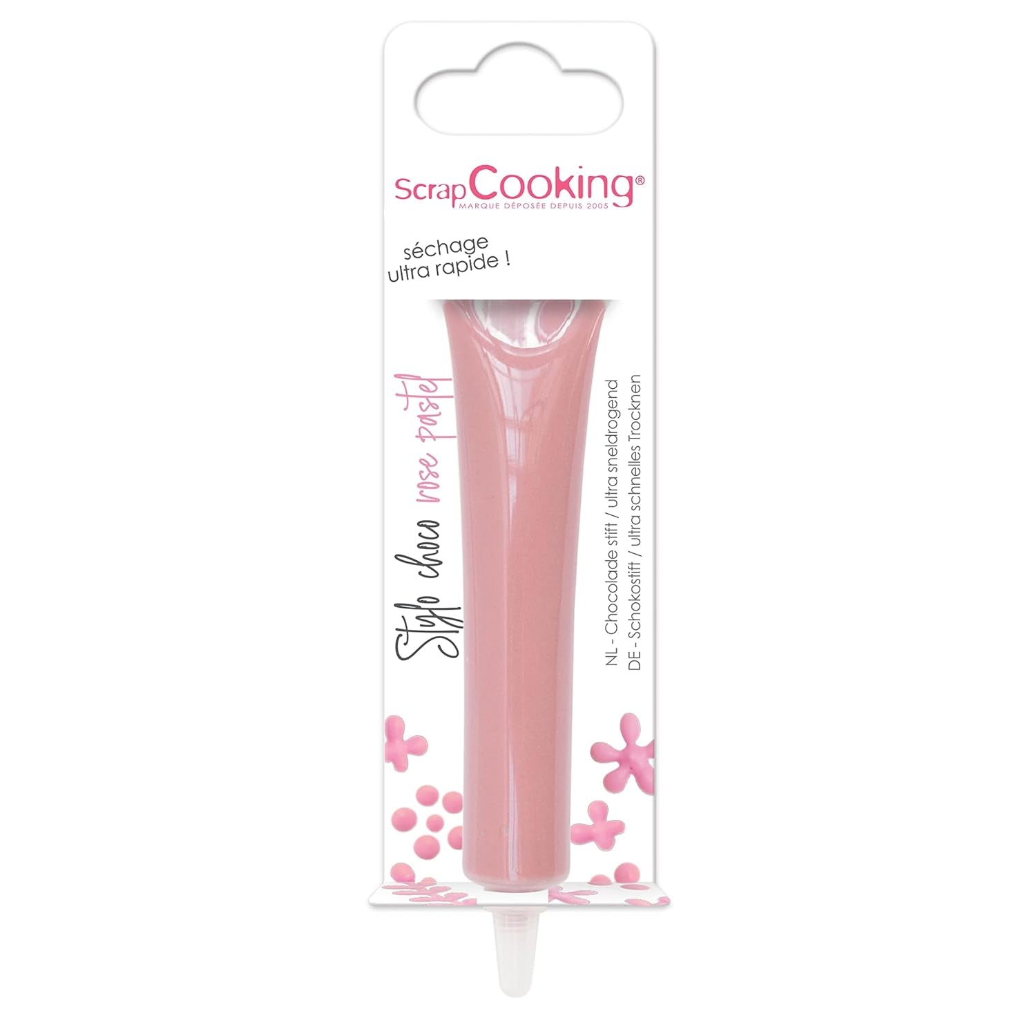 ScrapCooking - kleurstof voor levensmiddelen, diverse kleuren, in een tube om te schrijven, 25 gram Suikerpasta Naty Shop Pastel Roze Klein