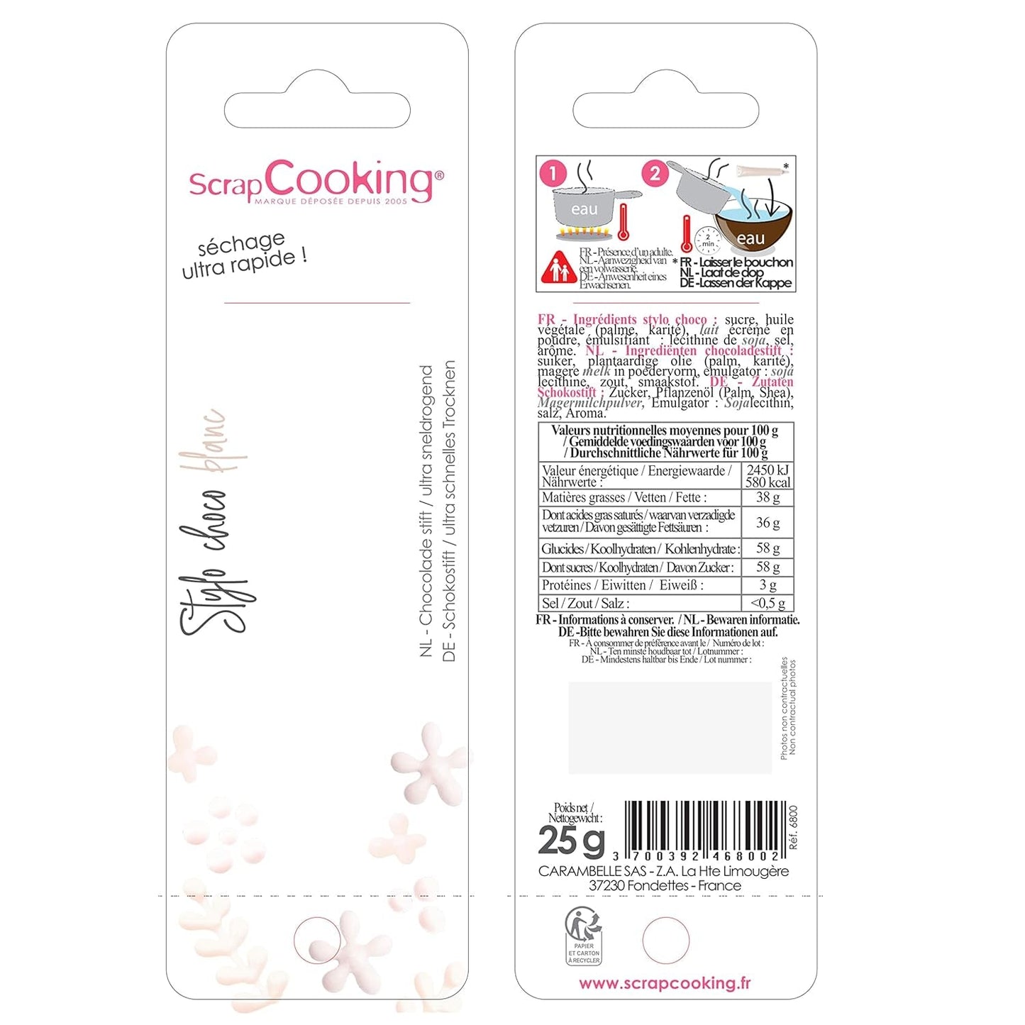 ScrapCooking - kleurstof voor levensmiddelen, diverse kleuren, tube om op te schrijven, 25 gram Naty Shop suikerpasta