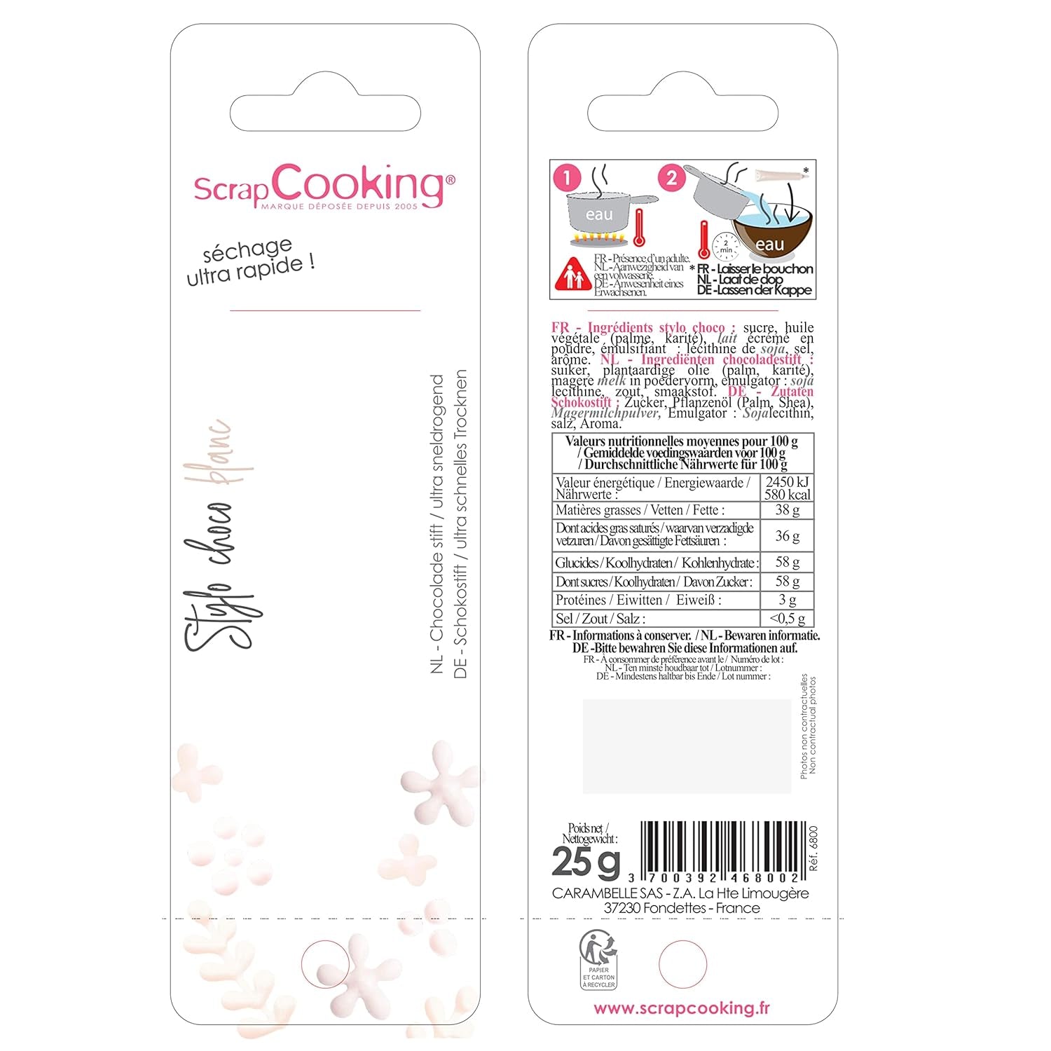 ScrapCooking - kleurstof voor levensmiddelen, diverse kleuren, tube om op te schrijven, 25 gram Naty Shop suikerpasta