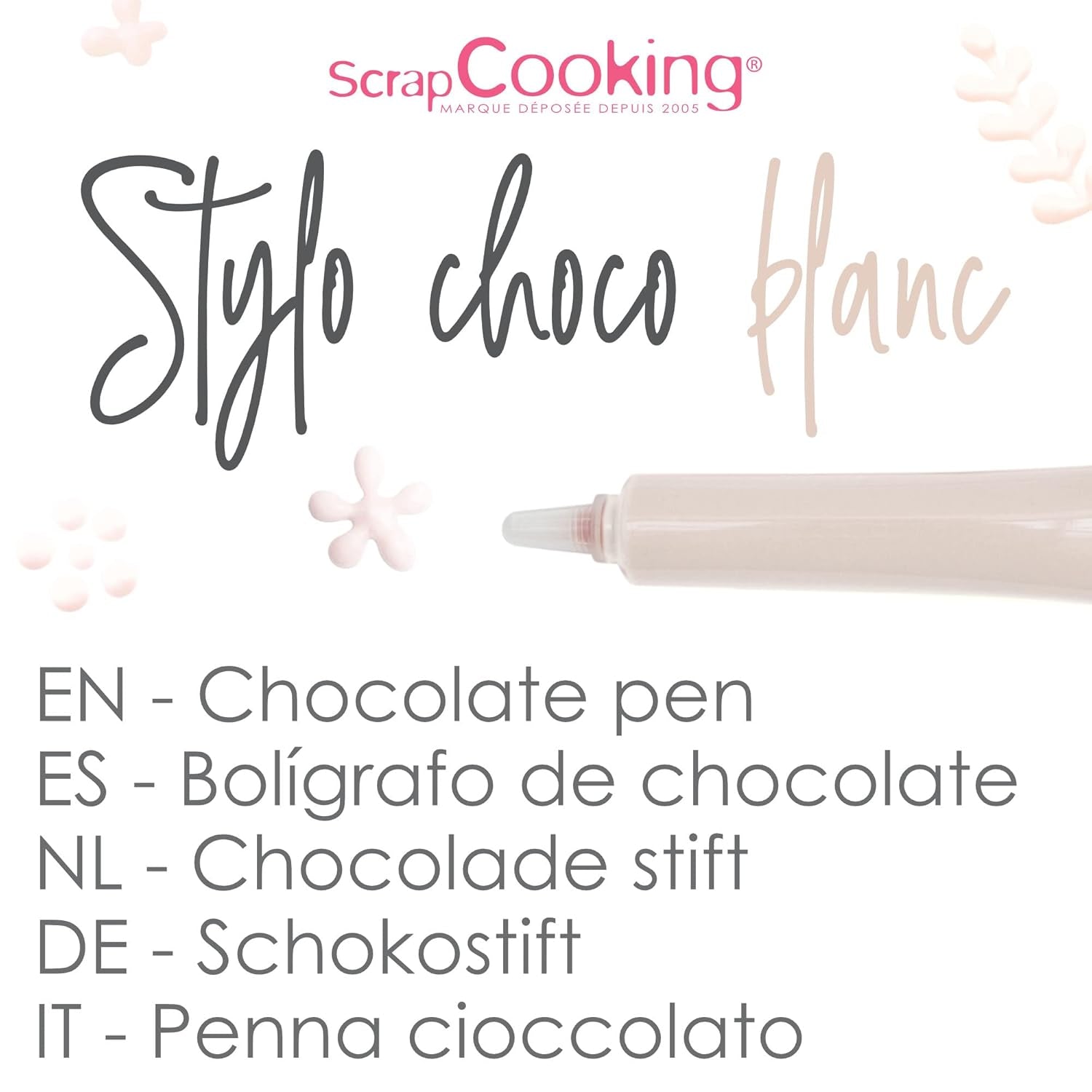 ScrapCooking - kleurstof voor levensmiddelen, diverse kleuren, tube om op te schrijven, 25 gram Naty Shop suikerpasta