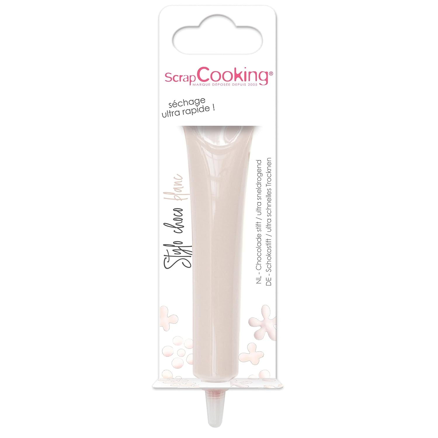 ScrapCooking - kleurstof voor levensmiddelen, verschillende kleuren, in tube om te schrijven, 25 gram Naty Shop Witte suikerpasta 25G
