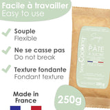 ScrapCooking - Pâte à Sucre Vert Sauge 250g - Kleurstof d'Origine Naturelle - Glutenvrij, Sans Huile de Palme - Pour Gâteaux, Pâtisseries Anniversaire - Vert Pastel - Fabrikie en France - 7621 Suikerpasta Naty Shop