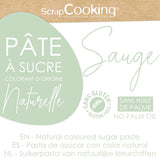 ScrapCooking - Pâte à Sucre Vert Sauge 250g - Kleurstof d'Origine Naturelle - Glutenvrij, Sans Huile de Palme - Pour Gâteaux, Pâtisseries Anniversaire - Vert Pastel - Fabrikie en France - 7621 Suikerpasta Naty Shop