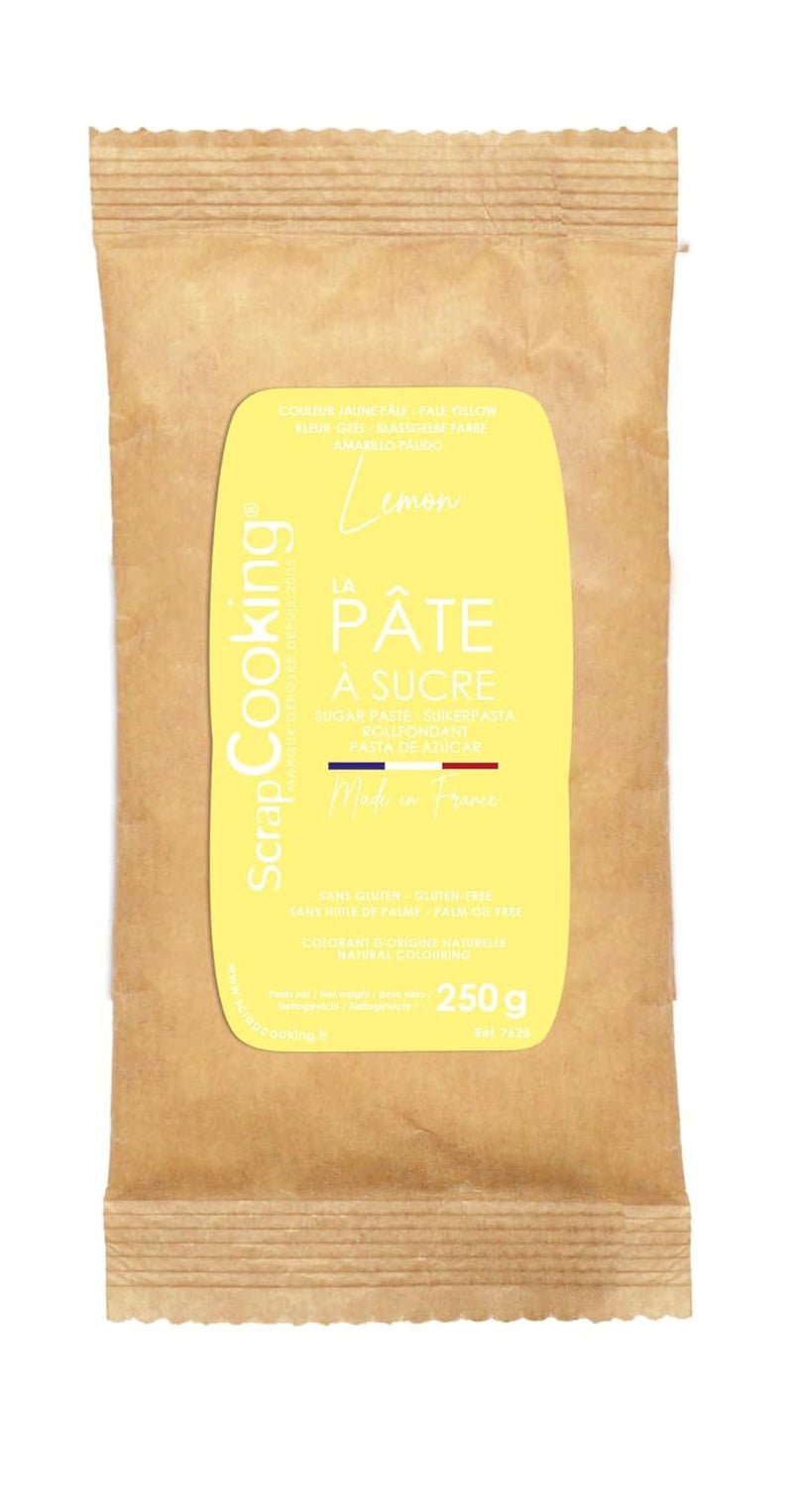 ScrapCooking - Pâte à Sucre Vert Sauge 250g - Kleurstof d'Origine Naturelle - Glutenvrij, Sans Huile de Palme - Pour Gâteaux, Pâtisseries Anniversaire - Vert Pastel - Fabrikie en France - 7621 Suikerpasta Naty Shop Geel