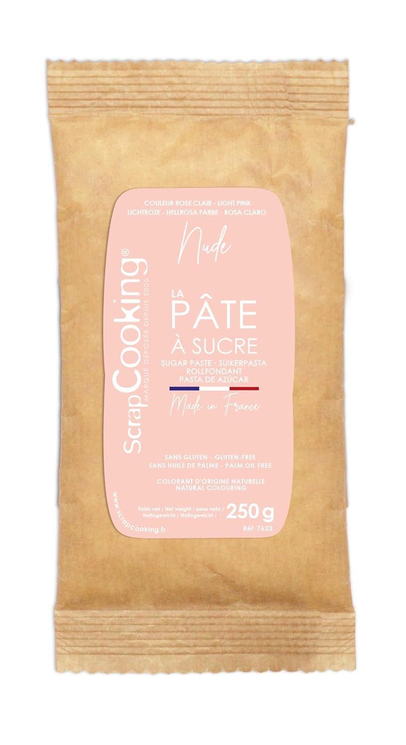 ScrapCooking - Pâte à Sucre Vert Sauge 250g - Kleurstof d'Origine Naturelle - Glutenvrij, Sans Huile de Palme - Pour Gâteaux, Pâtisseries Anniversaire - Vert Pastel - Fabrikie en France - 7621 Suikerpasta Naty Shop Groene salie